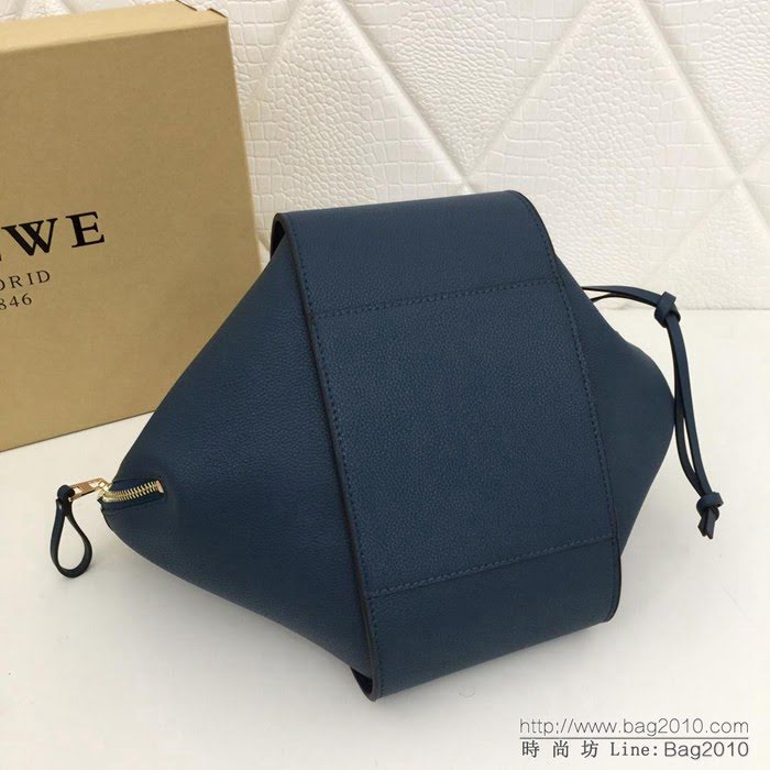 LOEWE羅意威 最新爆款 羅家Hammock系列 荔枝皮拼色 百搭款 小牛皮手提肩背包 0164  jdl1096